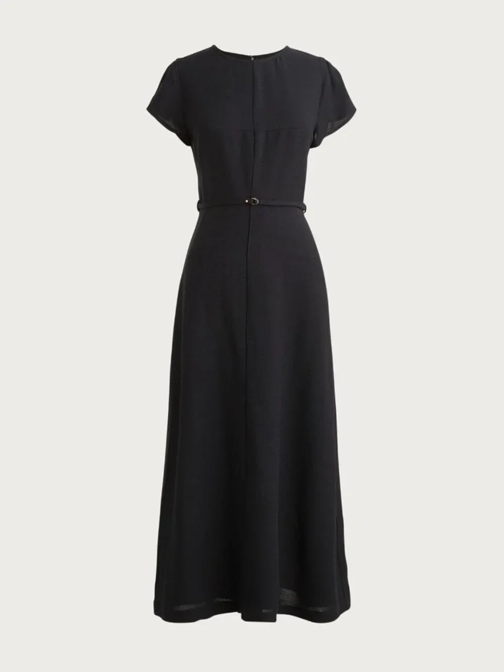 J. Crew Black Luster Canvas Mathilde Midi Dress Size 0 54383
